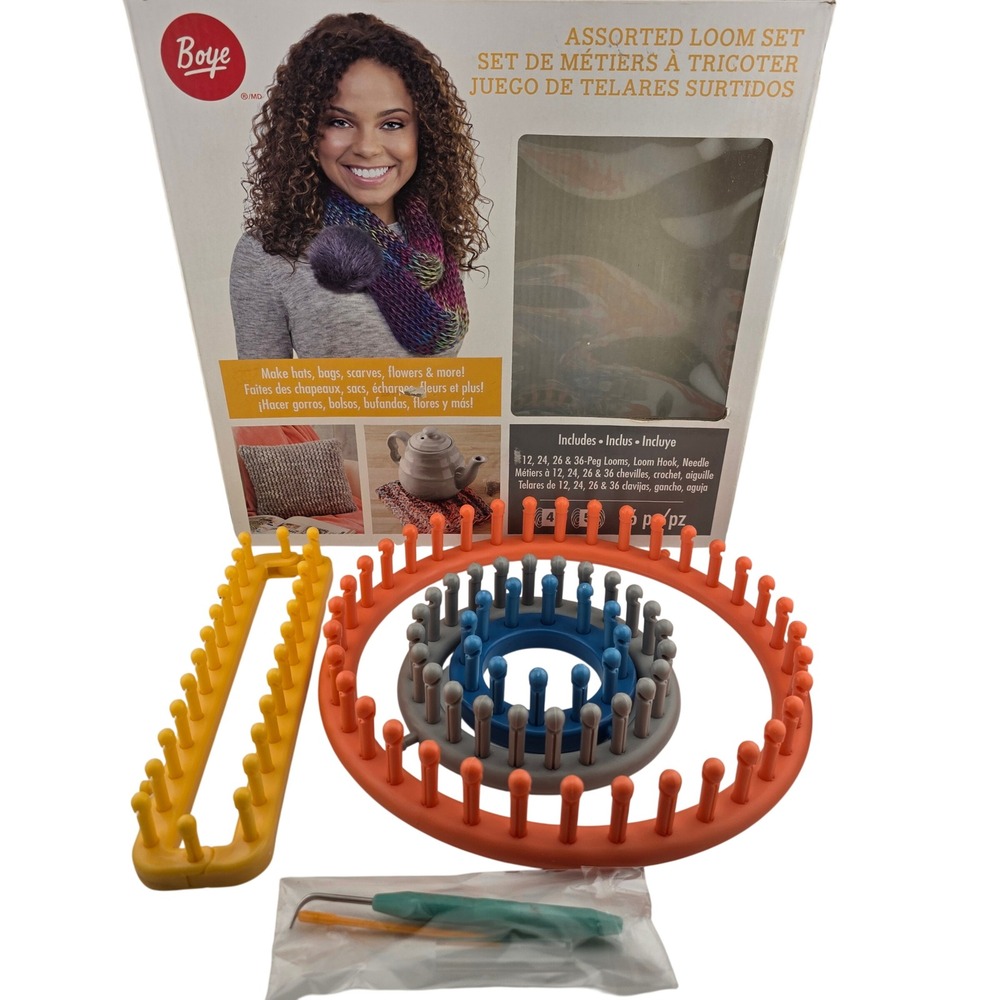 Boye Assorted Loom Set 6 Piece‎ Knitting Craft Kit Pre-Owned